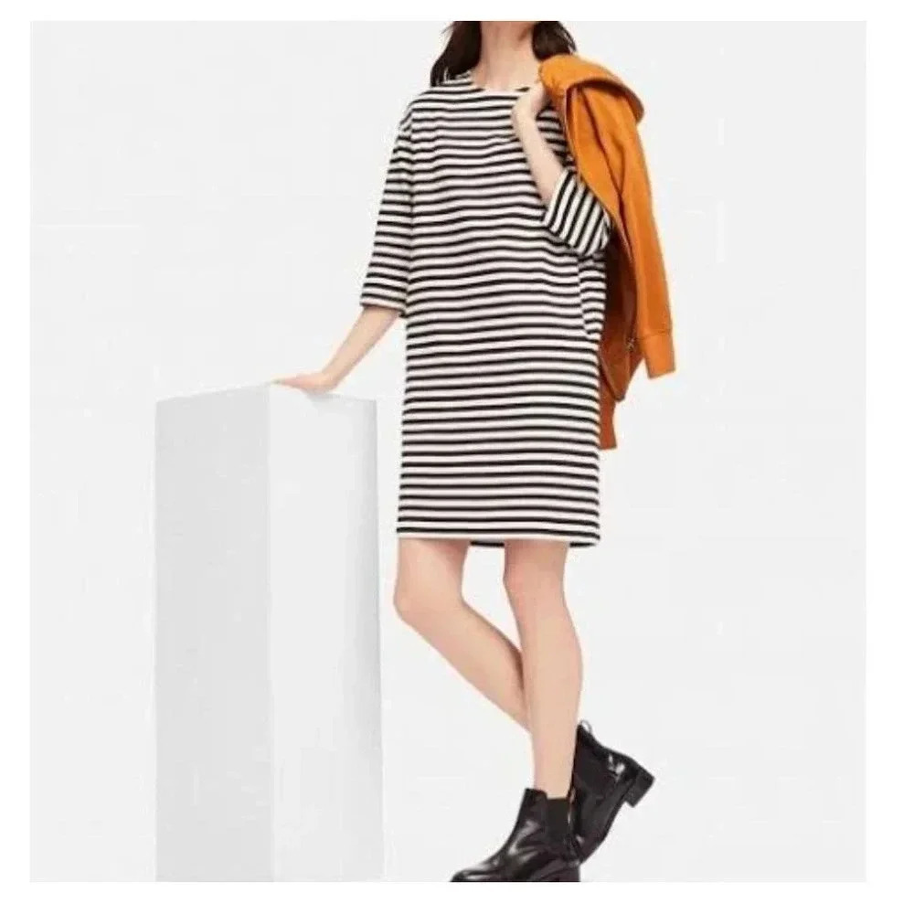 Vineyard Vines Women White Black Shift Dress Medium